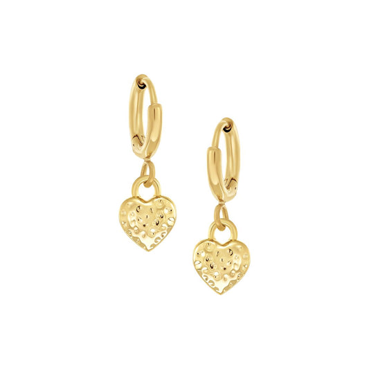 Textured Heart Earring