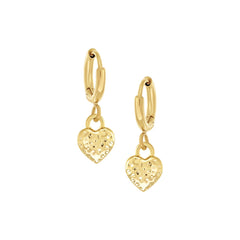 Textured Heart Earring