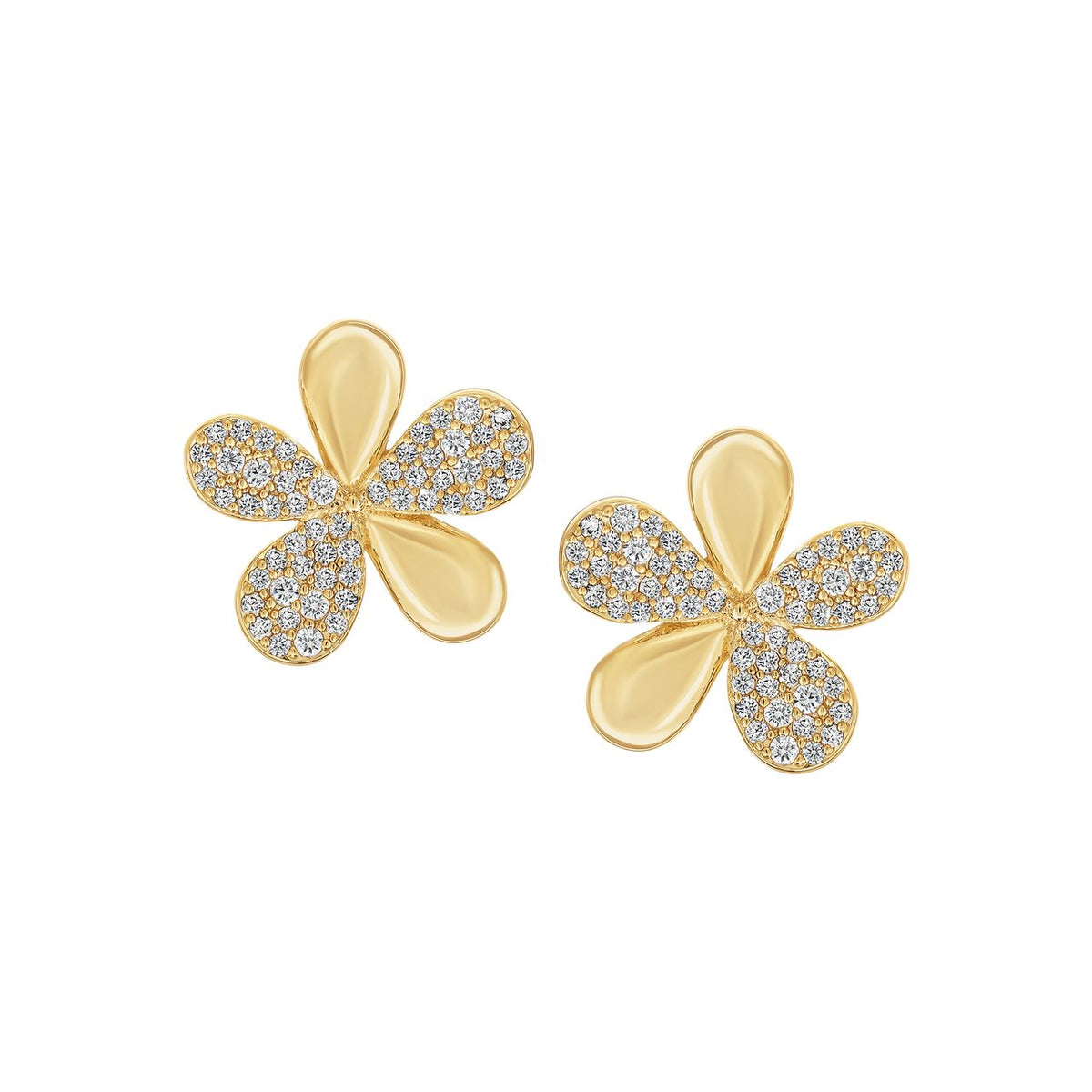 Pave Daisy Stud Earring