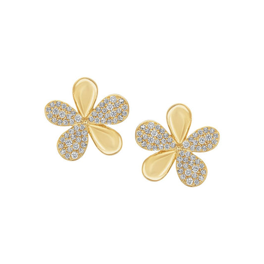 Pave Daisy Stud Earring