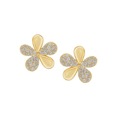 Pave Daisy Stud Earring