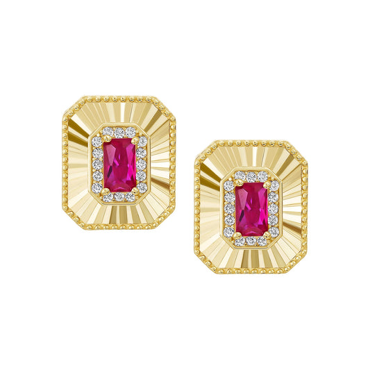 Rectangle Stone Stud