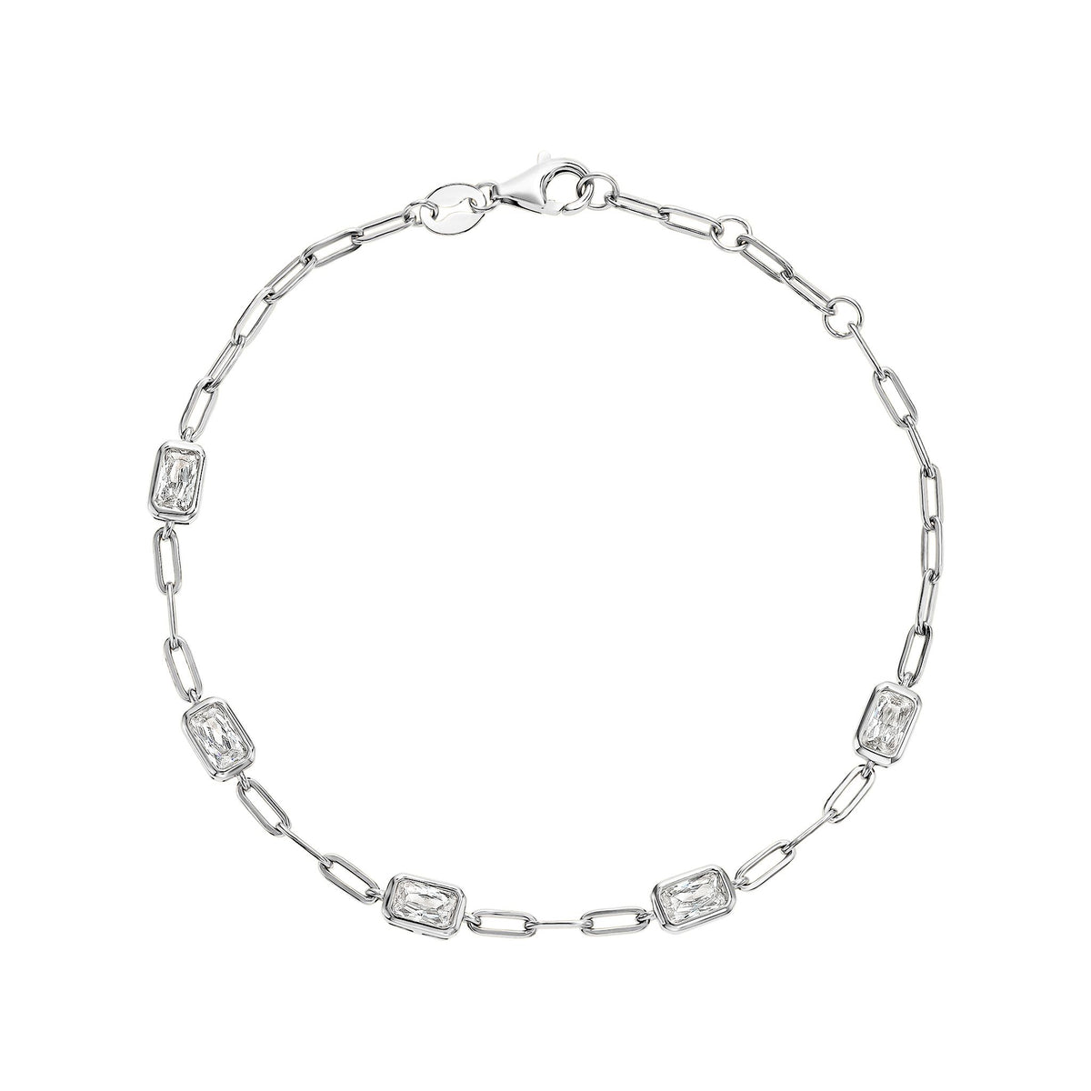 Dainty Bezel Link Bracelet