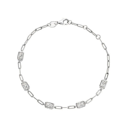 Dainty Bezel Link Bracelet