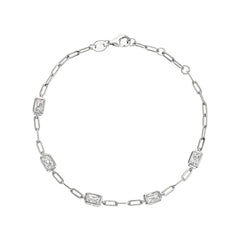 Dainty Bezel Link Bracelet