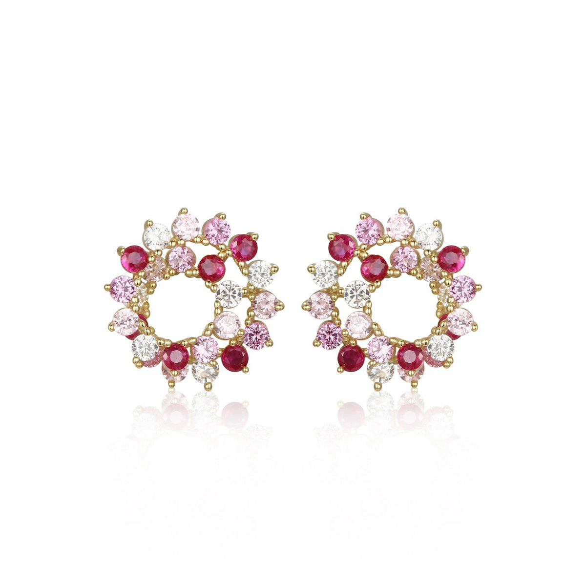 Colored Inner Twirl Studs