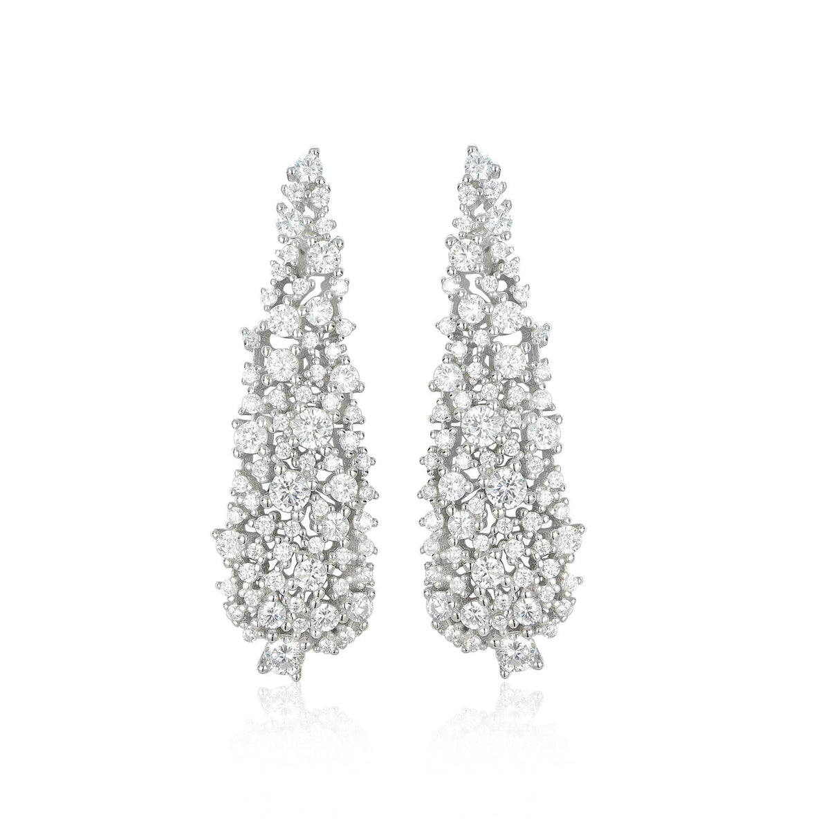 Graduating Cluster Drop Earrings