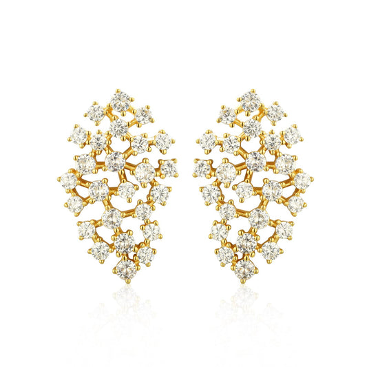 Wide Scattered Drop Earrings