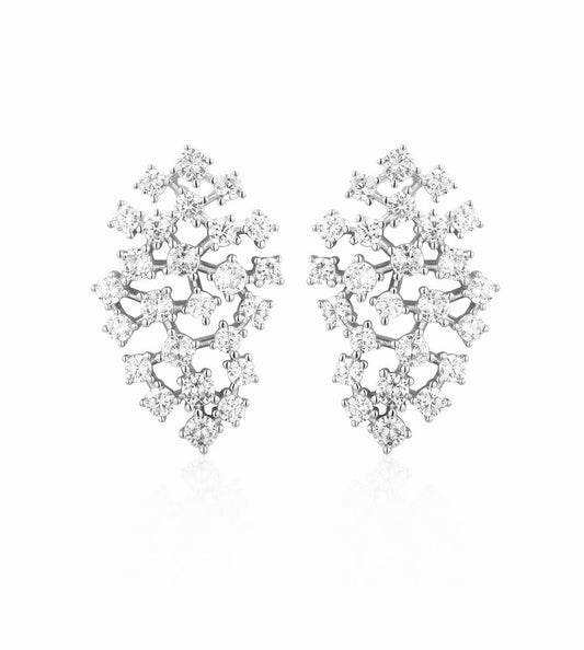 Wide Scattered Drop Earrings