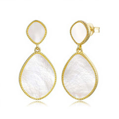 Double Mother Of Pearl Earrings