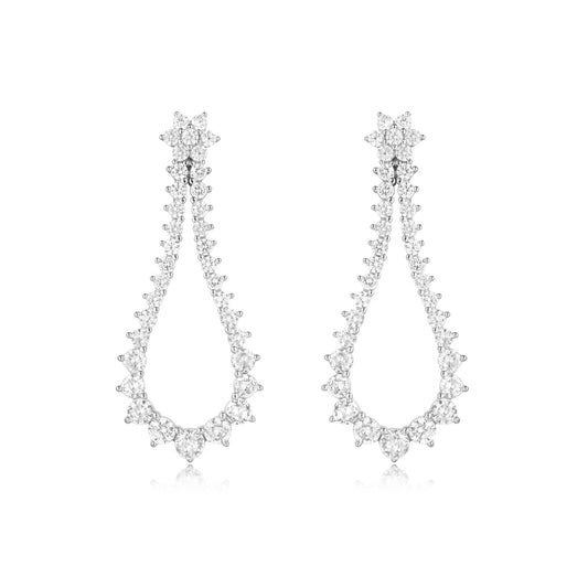 Floral Open Tennis Earrings
