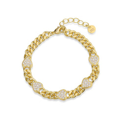 Chunky Side Heart Bracelet