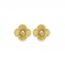 Gold Lined Clover Studs