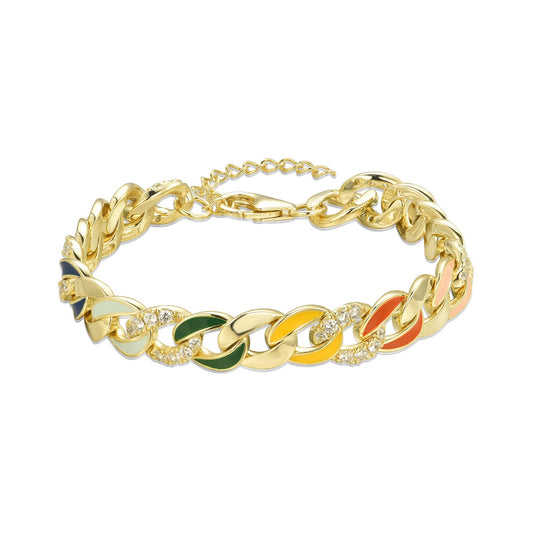 Statement Colored Link Bracelet