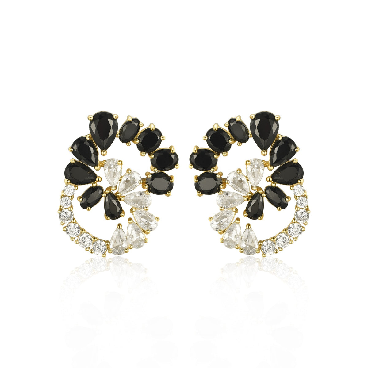 Black Intertwined Earrings