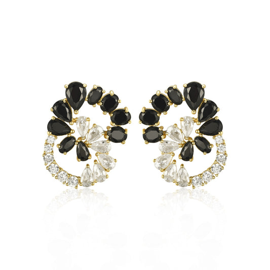 Midnight Swirl Drop Earrings