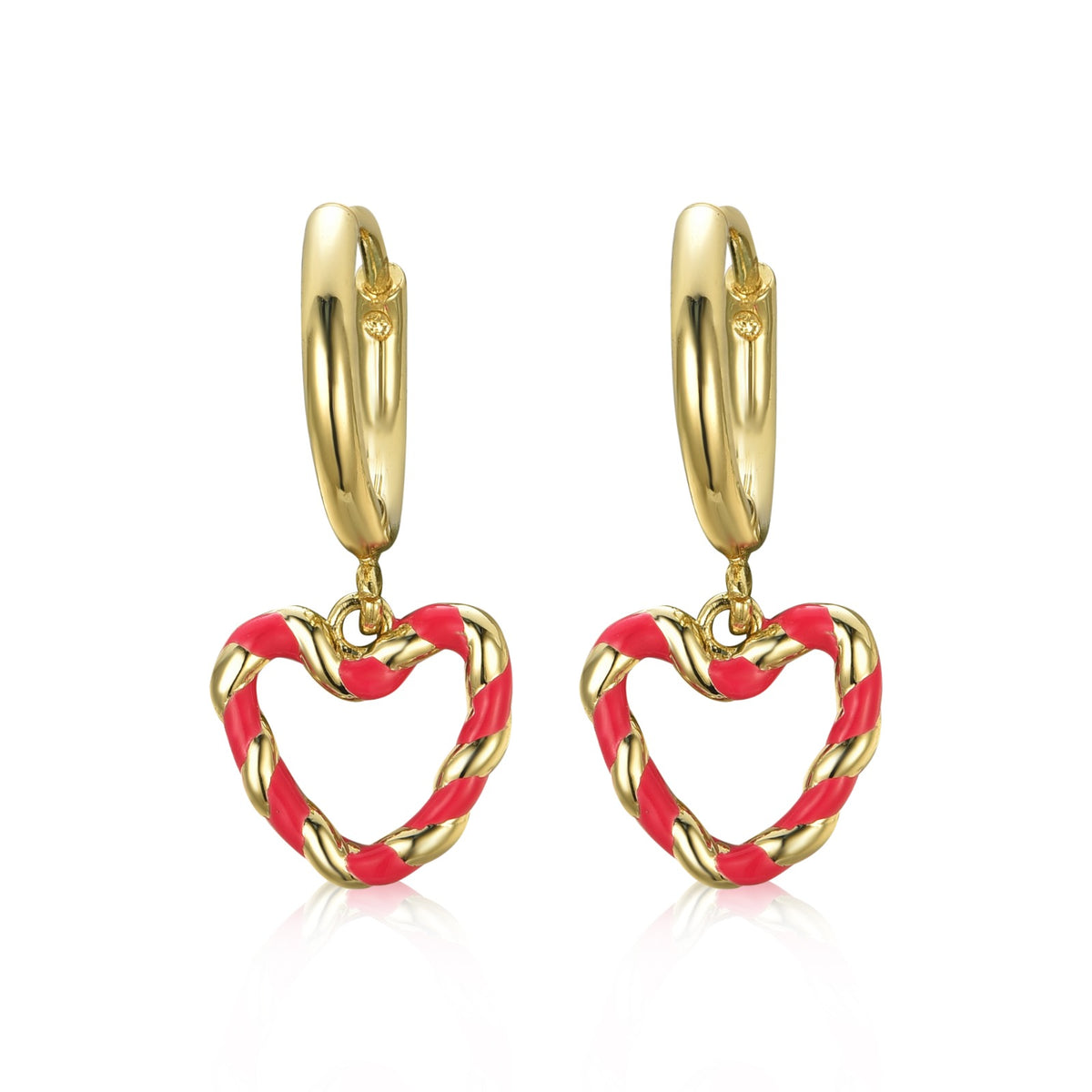Red Heart Wrap Earrings