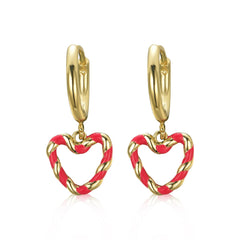 Red Heart Wrap Earrings
