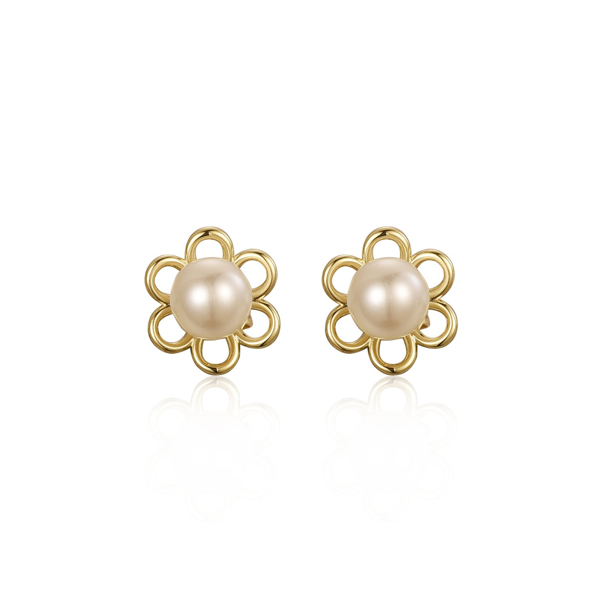 Pearl Flower Stud Earring