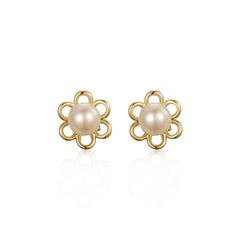 Pearl Flower Stud Earring