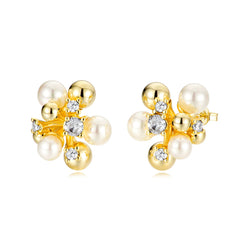 Pearl Ball Cluster Studs