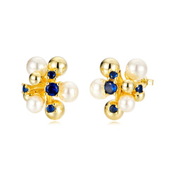 Pearl Ball Cluster Studs