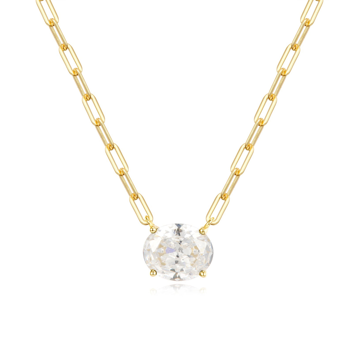 Statement Link Oval Necklace