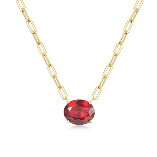 Statement Link Oval Necklace