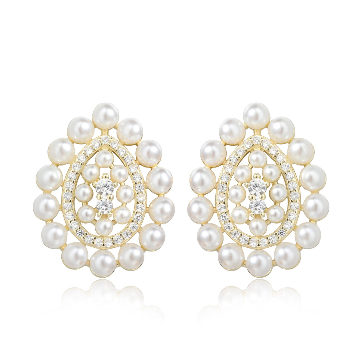 Pearl Teardrop Stud Earring
