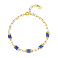 Color Baguette Link Bracelet
