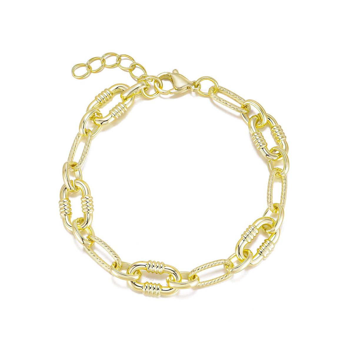 Ribbed Gold Bracelet