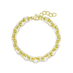 Enamel Link Bracelet