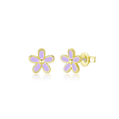 Enamel Daisy Stud Earrings