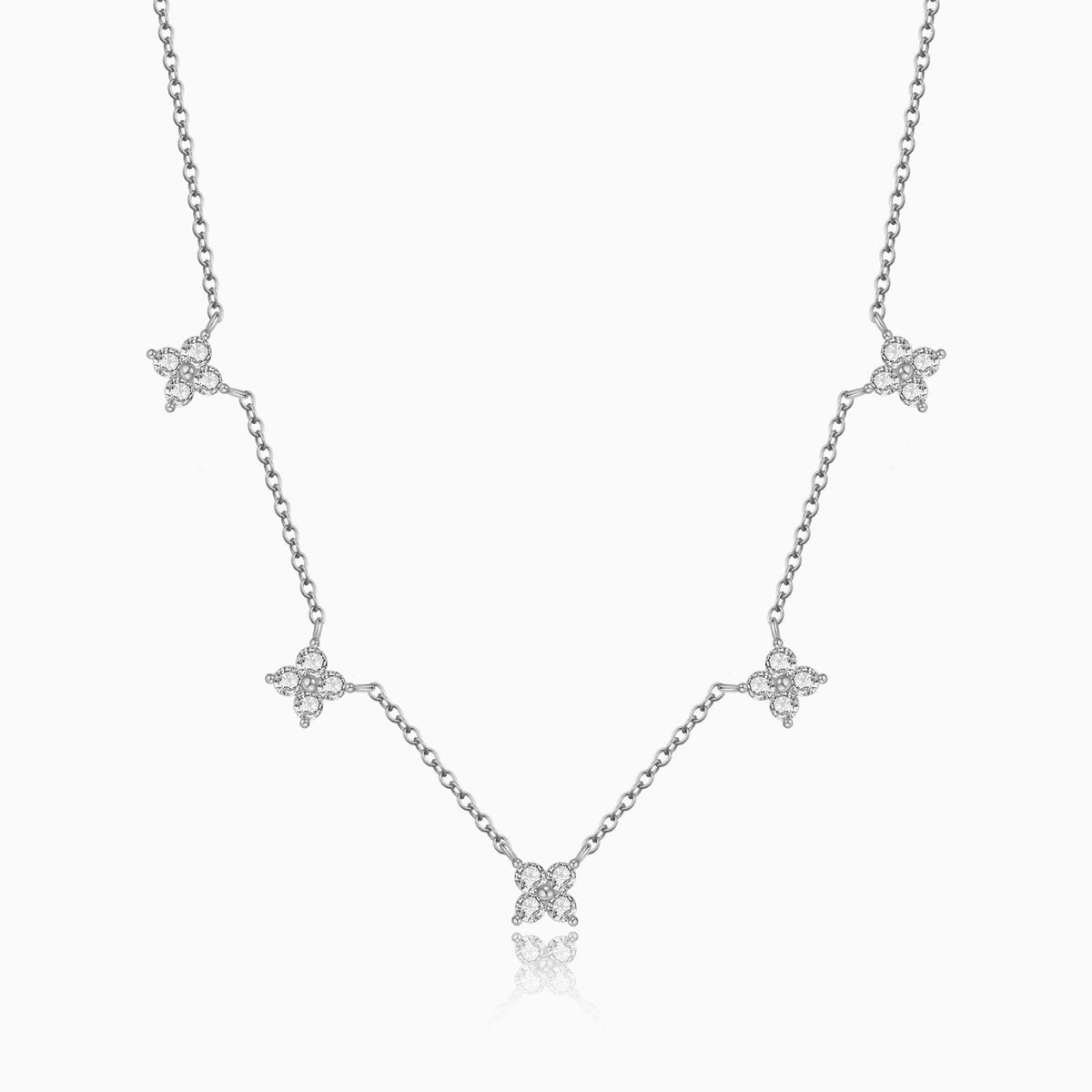 Four Point Floral Necklace