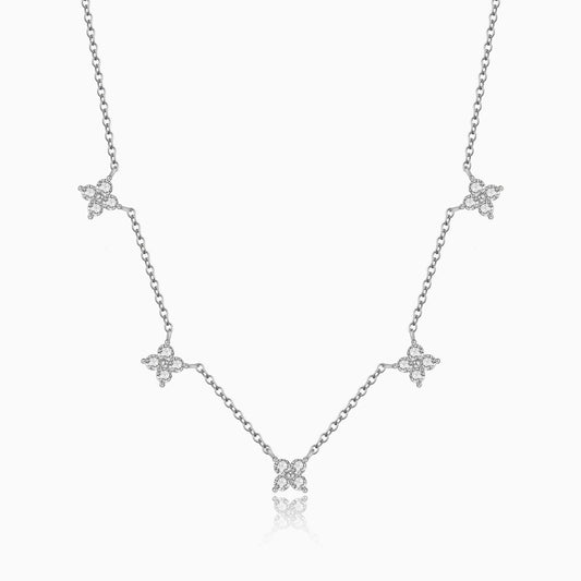 Four Point Floral Necklace