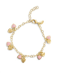 Double Enamel Heart Bracelet