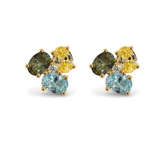 Colored Oval Studs