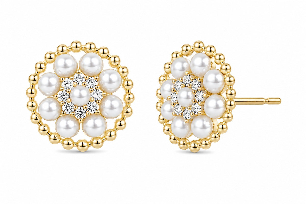 Popped Pearl Stud Earrings
