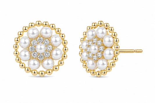 Popped Pearl Stud Earrings