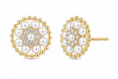Popped Pearl Stud Earrings