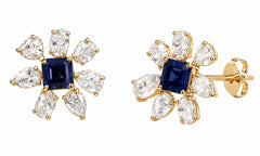 Irregular Colored Floral Studs