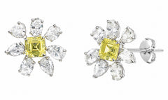 Irregular Colored Floral Studs