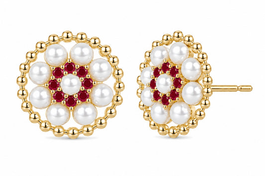 Popped Pearl Stud Earrings
