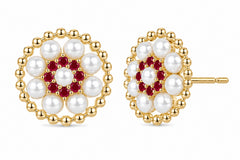 Popped Pearl Stud Earrings