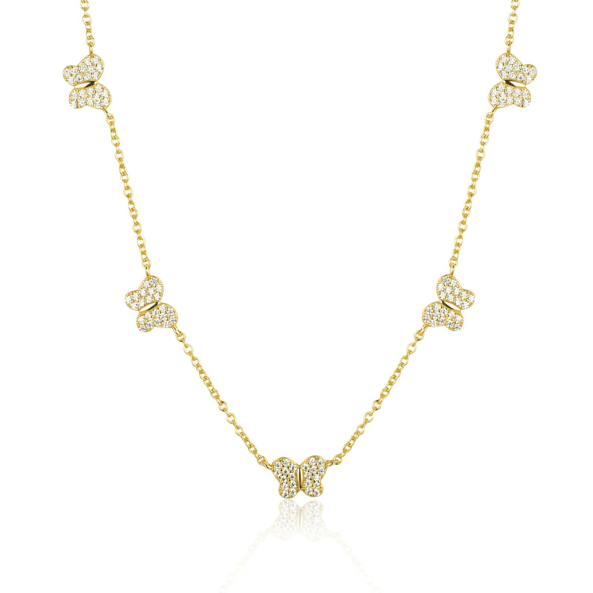 Pave Butterfly Necklace