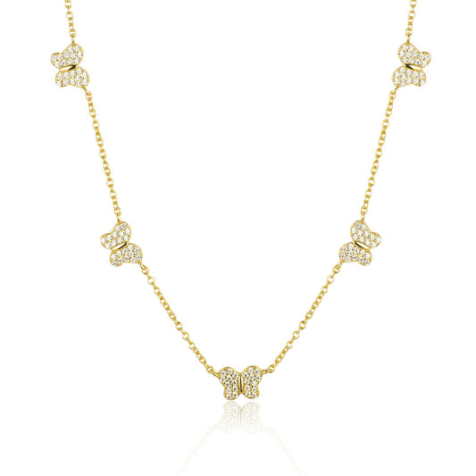 Pave Butterfly Necklace