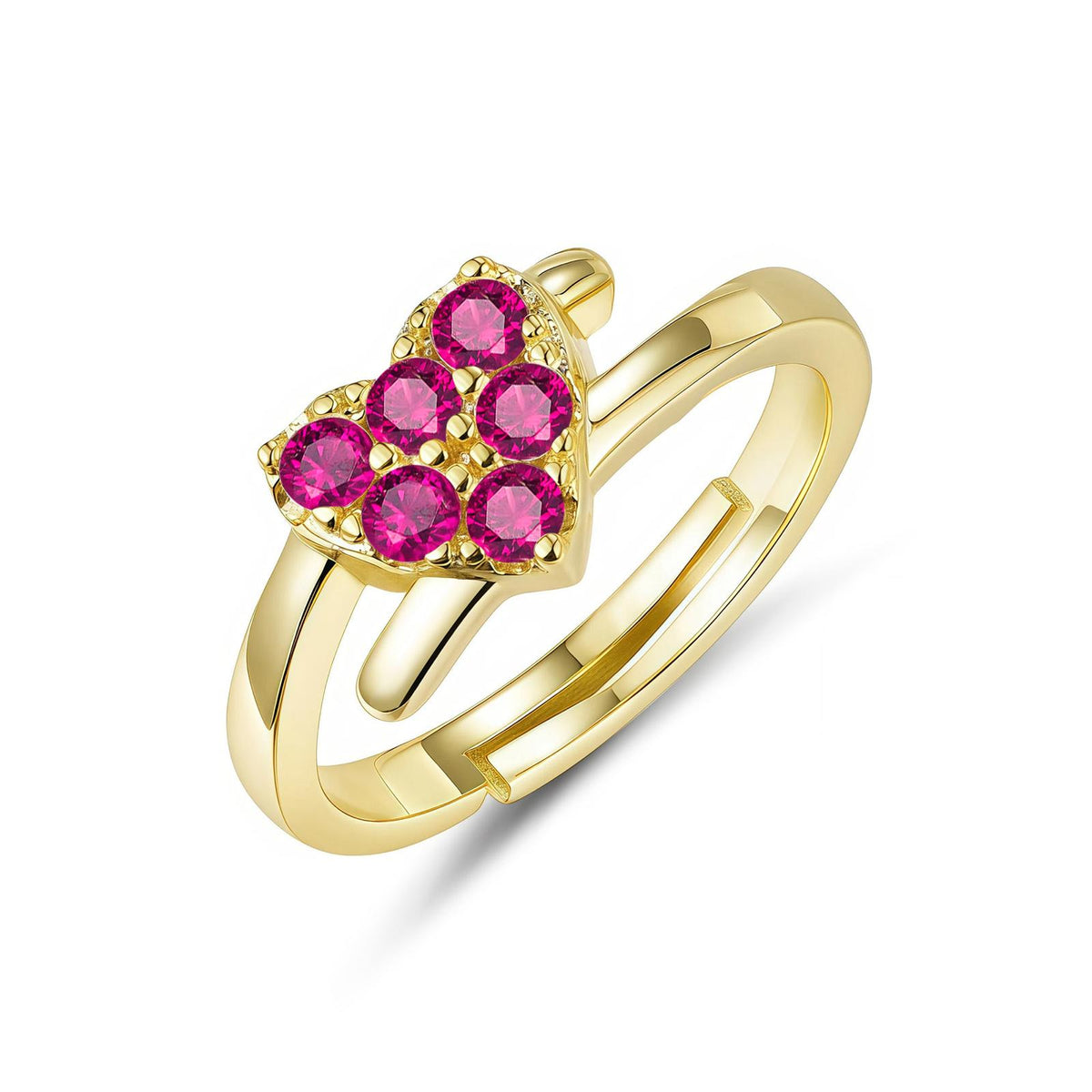 Overlap Heart Ring