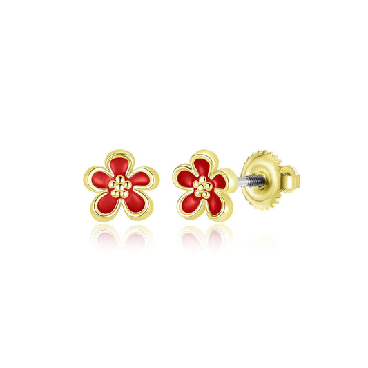Enamel Classic Flower Studs