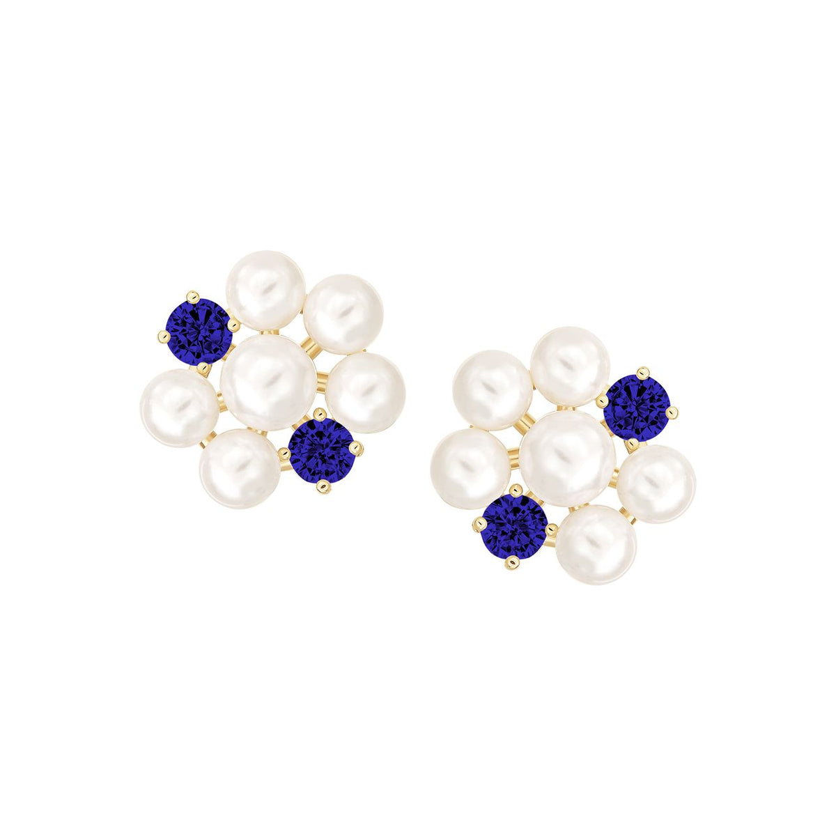 Floral Pearl Cluster Stud Earring