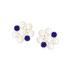 Floral Pearl Cluster Stud Earring